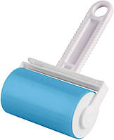 Силіконовий липкий ролик для чищення одягу Roller Brush Blue