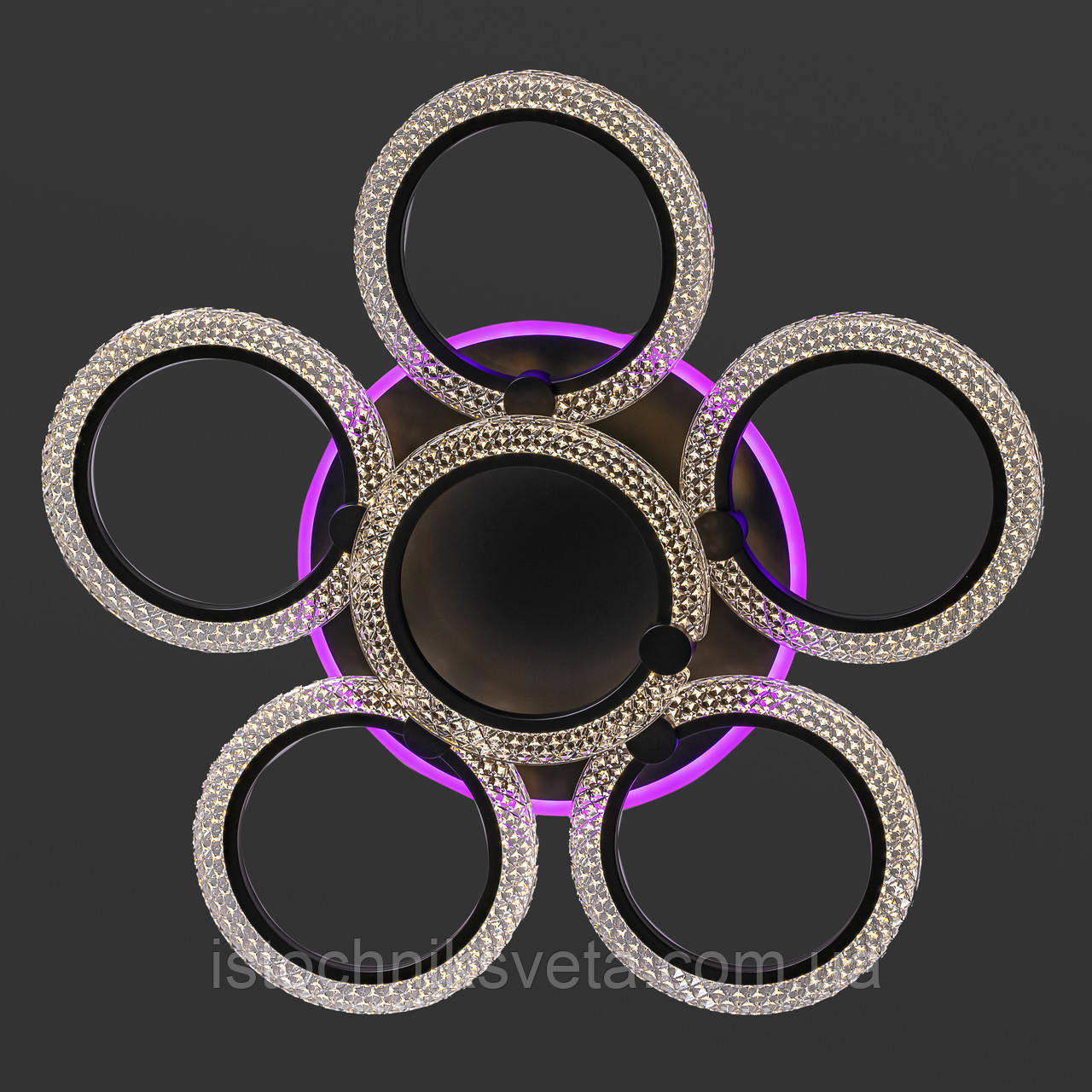 Світлодіодна стельова люстра з підсвіткою на пульті керування SC-2103-5 ...