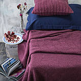 Покривало в язані VividZone ІНСТА 220*240 марсала, фото 2