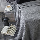 Покривало вʼязане VividZone ИНСТА 220*240 сіре, фото 3