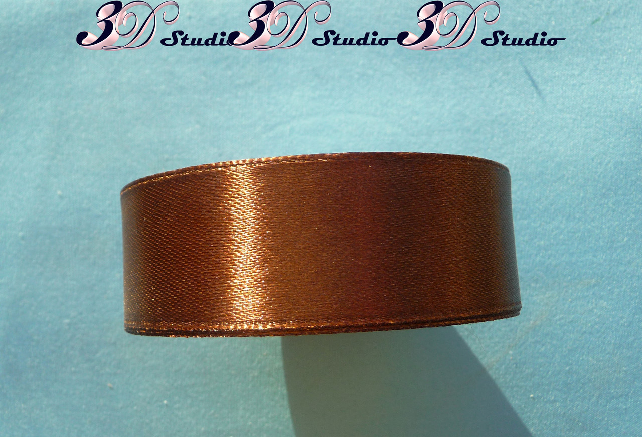 Стрічка атласна №32 (коричневий) завширшки 5 см, фото 1