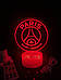 3d лампа ФК ПСЖ Франція, подарунок для фанатів футболу, світильник або нічник, 7 кольорів, 4 режими та пульт, фото 4