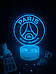 3d лампа ФК ПСЖ Франція, подарунок для фанатів футболу, світильник або нічник, 7 кольорів, 4 режими та пульт, фото 3
