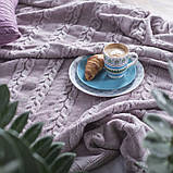 Покривало вʼязане VividZone КОЛОС 180*210 меланж, фото 3