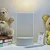 Світильник, нічник, дошка для нотаток 12,5 х 17,5 см, живлення від USB, 3 відтінки підсвічування, з крейдовим маркером, фото 4