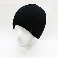 Тёплая мужская шапка apex на флисе чёрная ZE00004-8