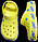 Розміри 36, 37, 38, 41  Крокси, сабо, босоніжки жовті з етнічним орнаментом, з піни, повнорозмірні, фото 8