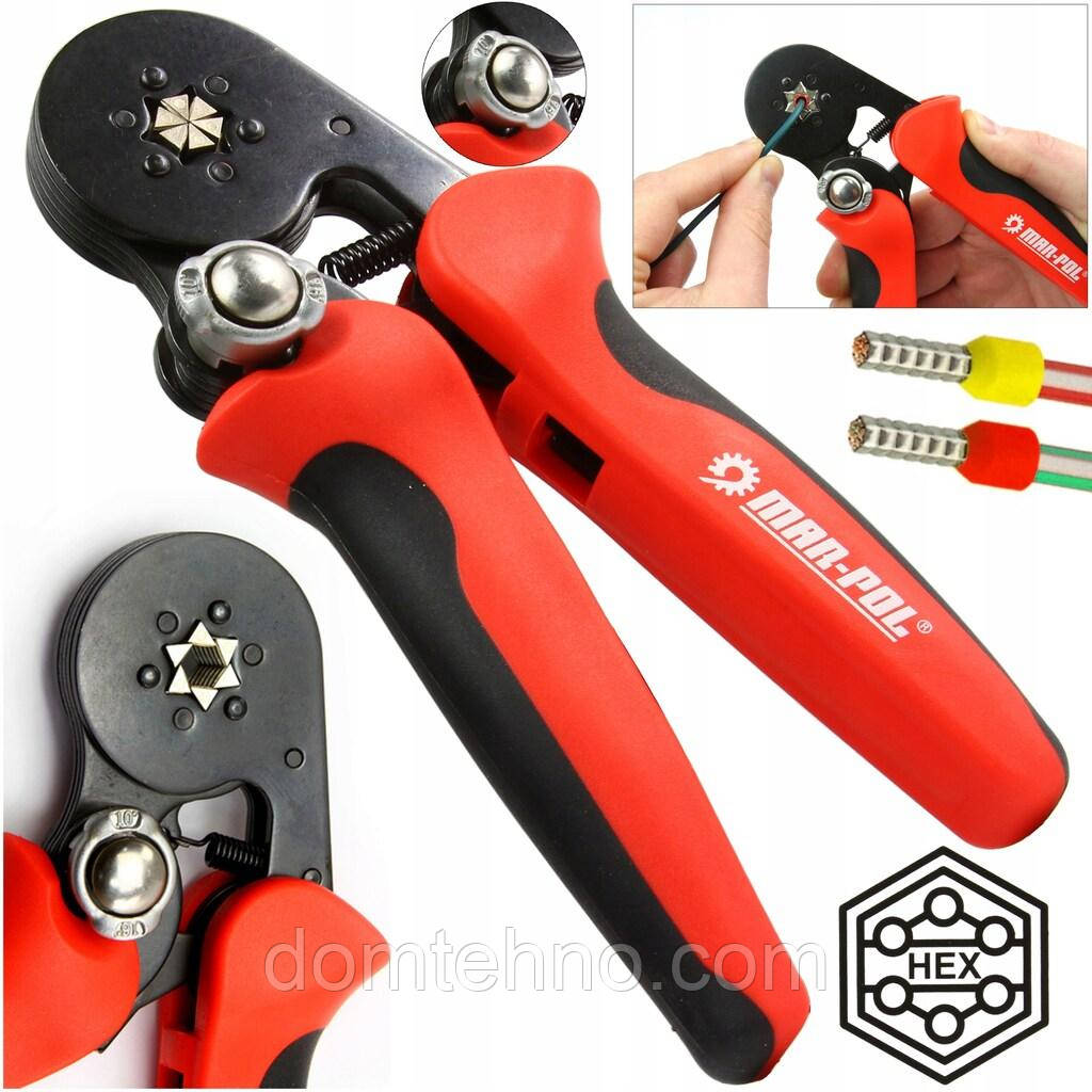 Кліщі для зажиму, монтажу роз'ємів 0,25-10 мм2 M49520 MAR-POL