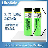 Аккумулятор 18650 LiitoKala NCR18650B 3400 mAh li-ion под пайку (а00199)