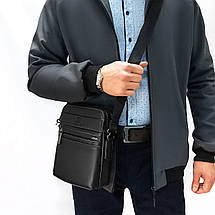 PODIUM Сумка Чоловіча Планшет шкіра BRETTON 1670-6 black, фото 5