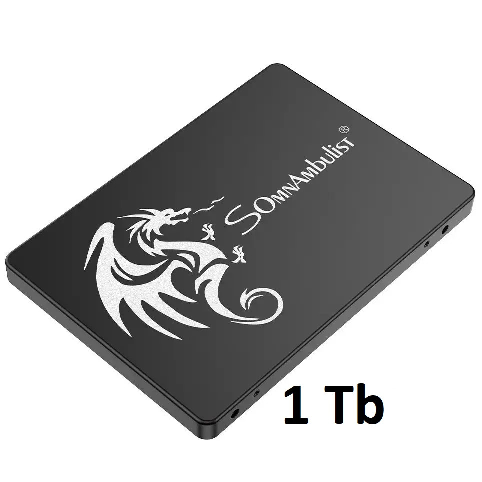 Твердотільний жорсткий диск SSD 1TB SomnAmbulist 2.5" SATAIII, вінчестер SSD накопичувач 1TB для ноутбука та ПК