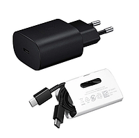 Зарядное устройство Samsung 25 Вт Usb Type C Pd PPS Быстрая зарядка black