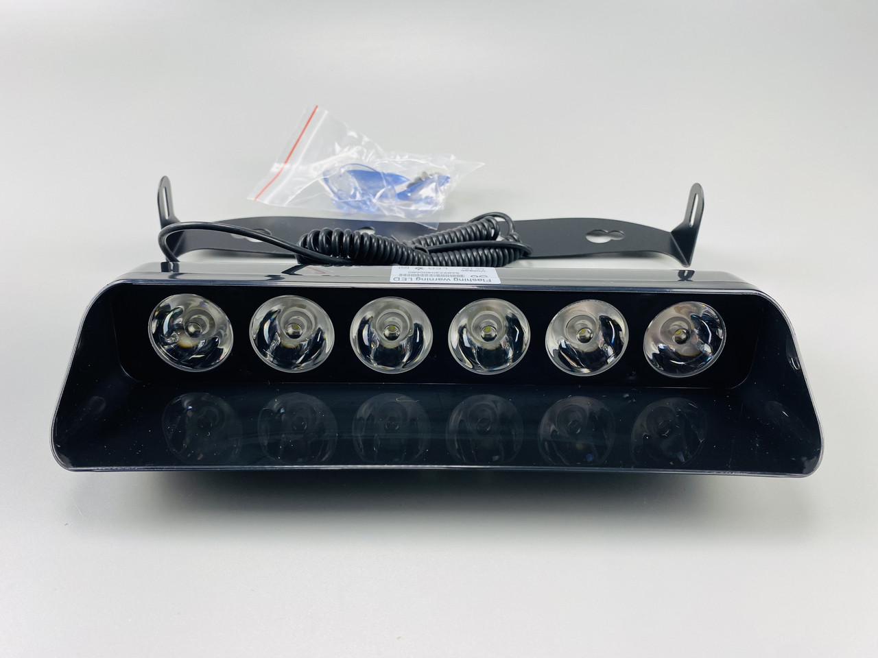 Лампа маячок проблисковий S6 автомобільний стробоскоп 9-80V 6 led діодів білий спалах (під скло) мигалка, фото 1