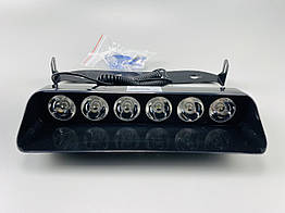 Лампа маячок проблисковий S6 автомобільний стробоскоп 9-80V 6 led діодів білий спалах (під скло) мигалка