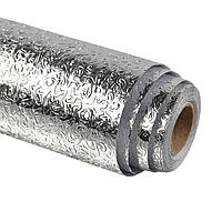 Самоклеюча плівка для меблів Bodasan алюмінієва фольга для кухонних поверхонь 5м Срібна (C026)