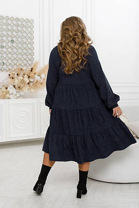 Сукня А-силуету, виконана з м'якого вельвету Розміри: 46-48, 50-52, 54-56, 58-60, 62-64, 66-68, фото 2