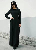 Платье в пол длинный рукав полу клеш