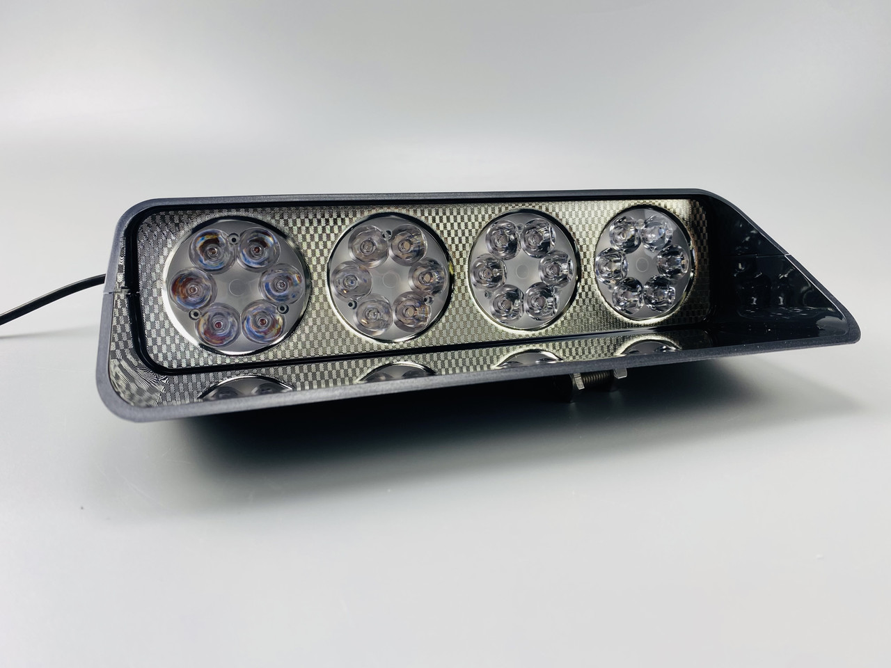 Маячок проблисковий S24 стробоскоп 9-80V 24 led діодів синій+червоний спалах під скло мигалка для авто, фото 1