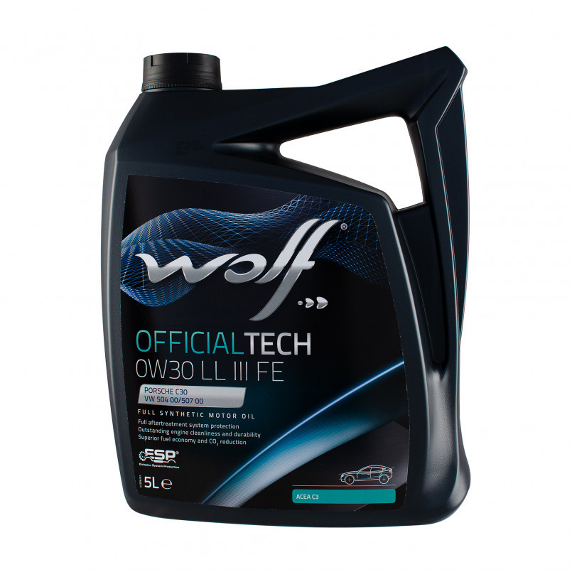 Wolf OfficialTech 0W-30 LL III FE 5л (1044344) Синтетична моторна олива Volkswagen VW 504 00/507 00