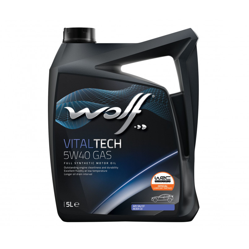 Wolf VitalTech 5W-40 GAS 5л (8326097) Синтетична моторна олива