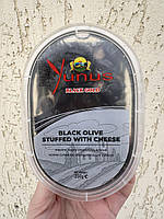 Чорні оливки фарш. сиром 250гр. вакуум