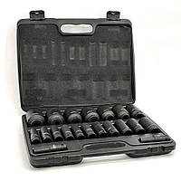 Набор ударных головок для гайковёрта FERRUM 1/2" 10-38 мм, 20 шт
