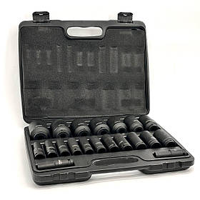 Набір ударних головок для гайковерта FERRUM 1/2" 10-38 мм, 20 шт