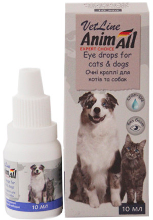 Фото - Лекарства и витамины AnimAll Капли для глаз собак и кошек  VetLine 10 мл 