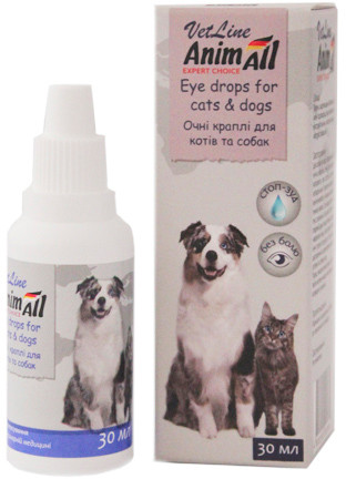 Photos - Cat Medicines & Vitamins AnimAll Капли для глаз собак и кошек  VetLine 30 мл 