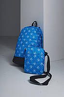 Комплект Adidas Рюкзак Матрац + барсетка, світло синій