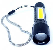 Потужний ліхтар кишеньковий акумуляторний портативний Police BL-511 на акумуляторі з COB ZOOM USB в кейсі