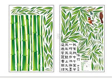 Вінілові наклейки на стіну Пташки на бамбуку (2 листа 60 х 90 см) Б349, фото 2