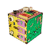 Розвивальна іграшка Бізикуб Temple Group TG200123 30х30х30 см Різнобарвний