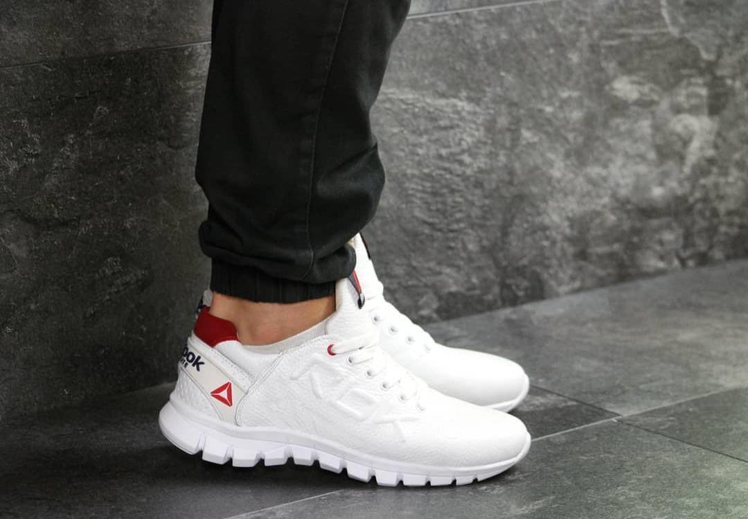 Чоловічі кросівки з натуральної шкіри 12.16 Reebok білий 40-45р