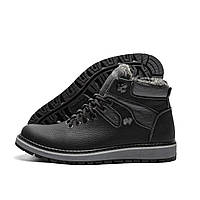 Чоловічі зимові шкіряні черевики BARZONI Black Flotar