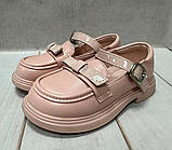 Шкільні дитячі туфлі Clibee  для дівчинки 26 17 см  рожеві, фото 4