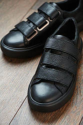 Чоловіче люксове брендове шкіряне взуття чорного кольору Edge Мс(2) чорні