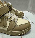Високі дитячі кросівки Clibee найк 26-29 бежеві, фото 4