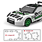 Машинка Nissan GT-R GT3 на радіокеруванні для дрифту 4WD, фото 9