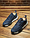 Шкіряні брендові чоловіче взуття білого кольору М-161-хб-синього-перф, фото 7