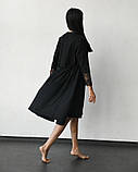 Халат + нічна сорочка для вагітних та годування, чорний, фото 6