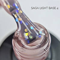 База для ногтей Saga Light Base №04 с блестками 8мл
