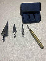 Набір ступенчастих свердел для металу з титановим покриттям 4-12 мм 4-20 мм 4-32 мм 3 шт. + чехол, Amazon, Герман