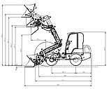 Фронтальний навантажувач з кабіною Berger Kraus BK810T двигун Perkins Euro 5, фото 2