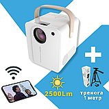 Портативний проєктор для дому XPRO PANOPLUS CUB 2500 люменів з Wi-Fi для під'єднання до телефона для офісу +, фото 9