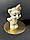Шоколадна фігурка &amp;quot;Мішка дує свічку&amp;quot; з золотом, фото 6
