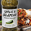 Зелений соус з перцем часник і халопеньйо 315 грам GARLIC & JALAPEÑO Deroni, фото 6