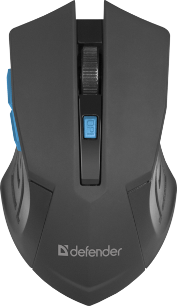 Миша беспровідна Defender Accura MM-275 блакитна кнопка, фото 1