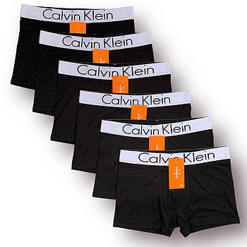 Труси чоловічі боксери бавовна Calvin Klein 17 White, чорні, розмір 2XL (50-52), 013047