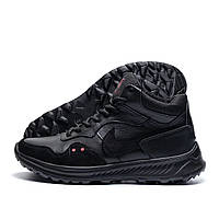 Чоловічі зимові шкіряні кросівки Runner Black